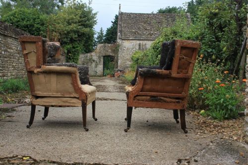 PAIR OF EDWARDIAN BARREL BACKS - ADDITIONAL PHOTO 2