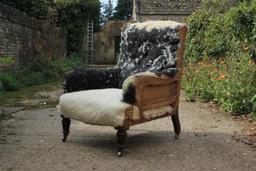 howard style armchair - CATEGORY: ANTIQUE CHAIRS - DATED EDWARDIAN