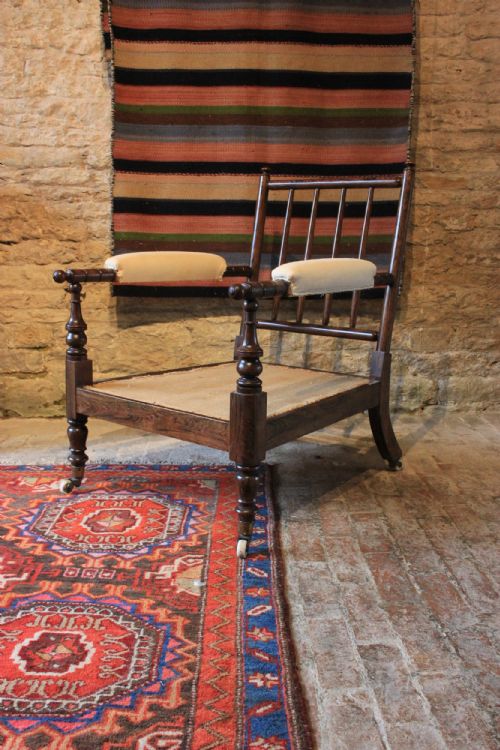 19th century simulated rosewood armchair - CATEGORY: ANTIQUE CHAIRS - DATED 19TH CENTURY