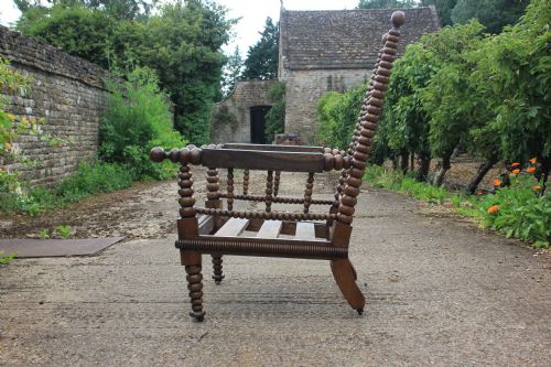 19TH CENTURY WALNUT BOBBIN ARMCHAIR - ADDITIONAL PHOTO 2