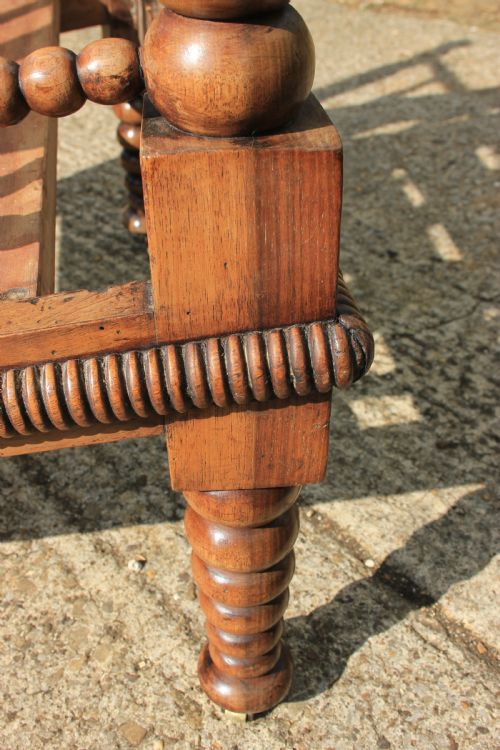 19TH CENTURY WALNUT BOBBIN ARMCHAIR - ADDITIONAL PHOTO 7