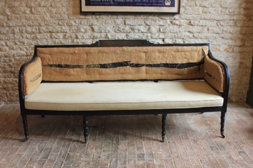AN EBONISED REGENCY PERIOD SOFA - ADDITIONAL PHOTO 1