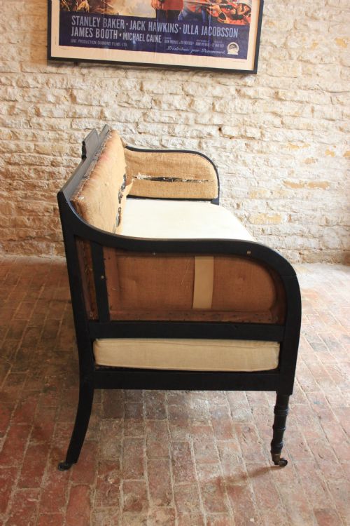 AN EBONISED REGENCY PERIOD SOFA - ADDITIONAL PHOTO 4