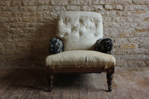 A HOWARD STYLE ARMCHAIR - ADDITIONAL PHOTO 2
