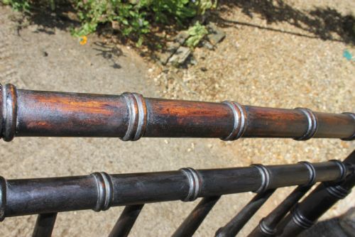 A 19TH CENTURY EBONISED ARMCHAIR - ADDITIONAL PHOTO 6