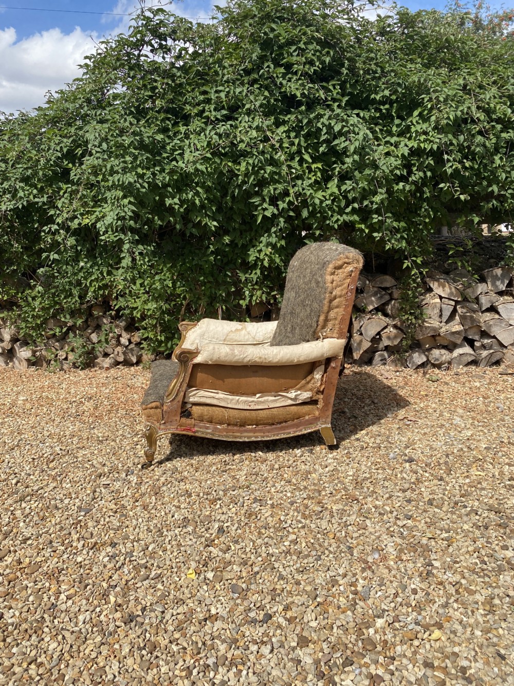 An English country  house Gilt armchair View V