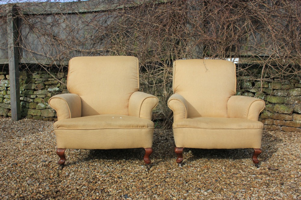 A pair of Edwardian armchairs View III