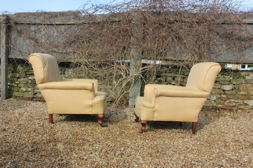 A pair of Edwardian armchairs View IV