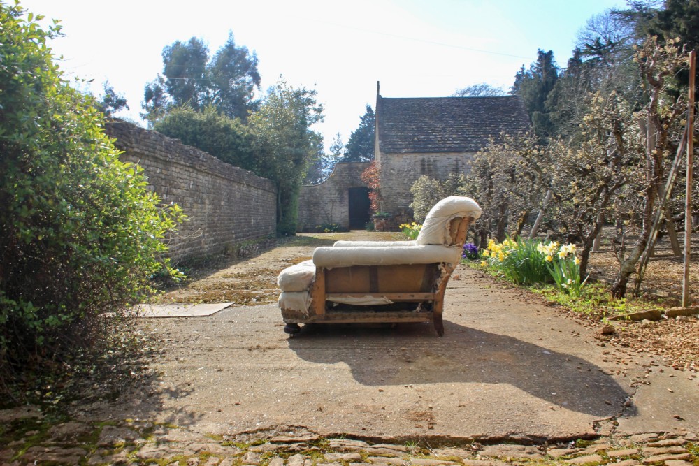 A deep seated English armchair  View IV