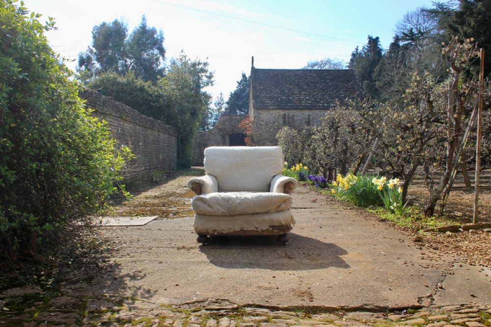A deep seated English armchair  View V