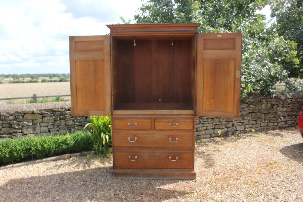 A Howard and sons Oak linen press View XI