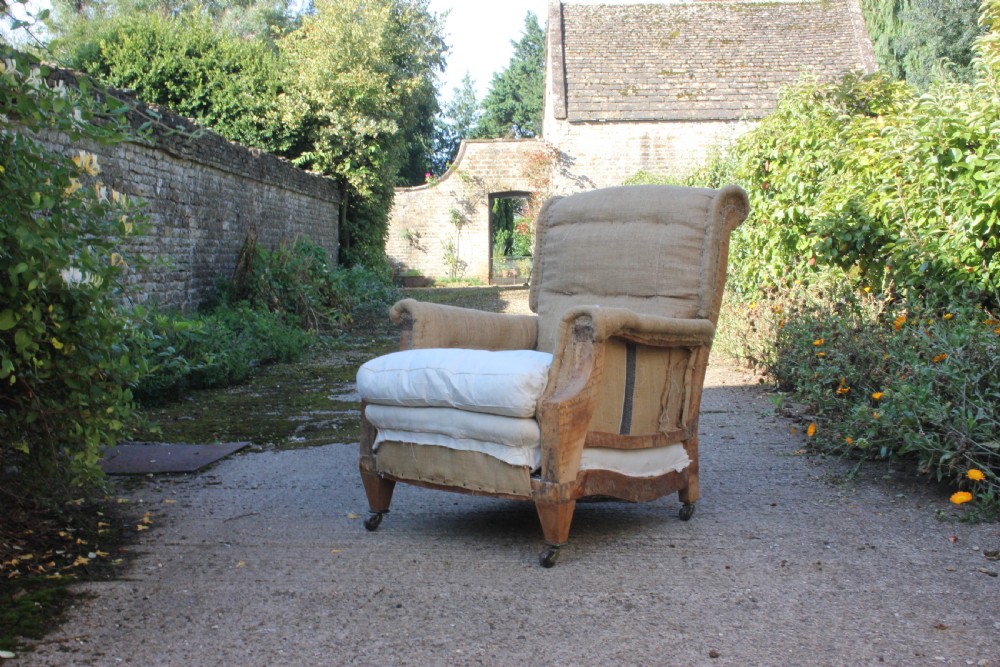 A Edwardian Howard style armchair 