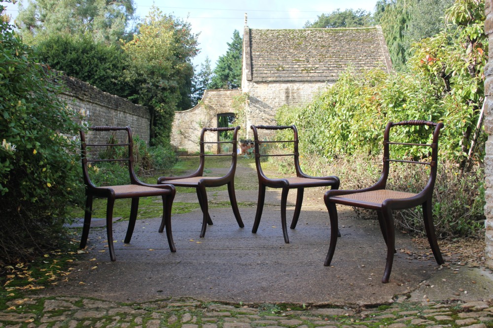 Set of 4 regency chairs 