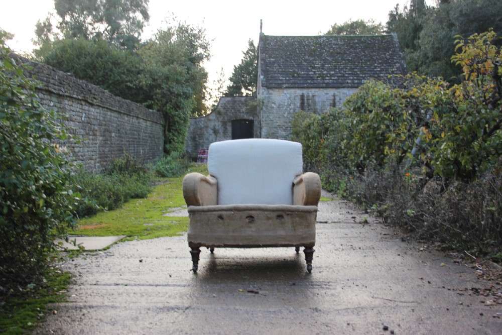 A 19th century scrolled-arm chair View II