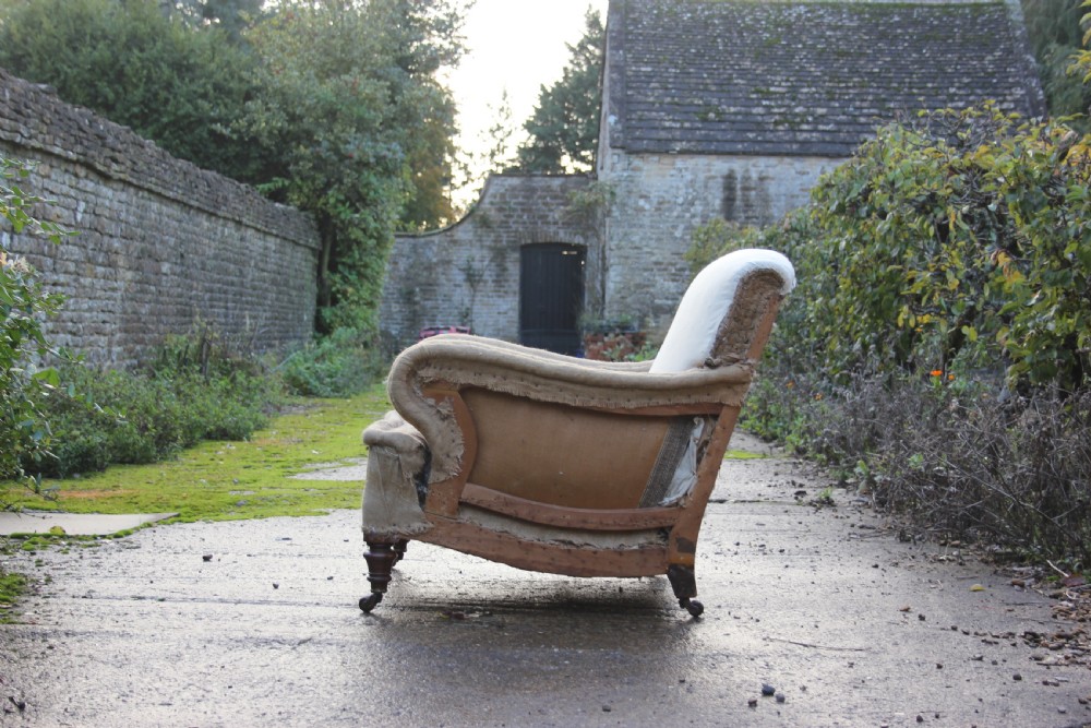 A 19th century scrolled-arm chair View IV