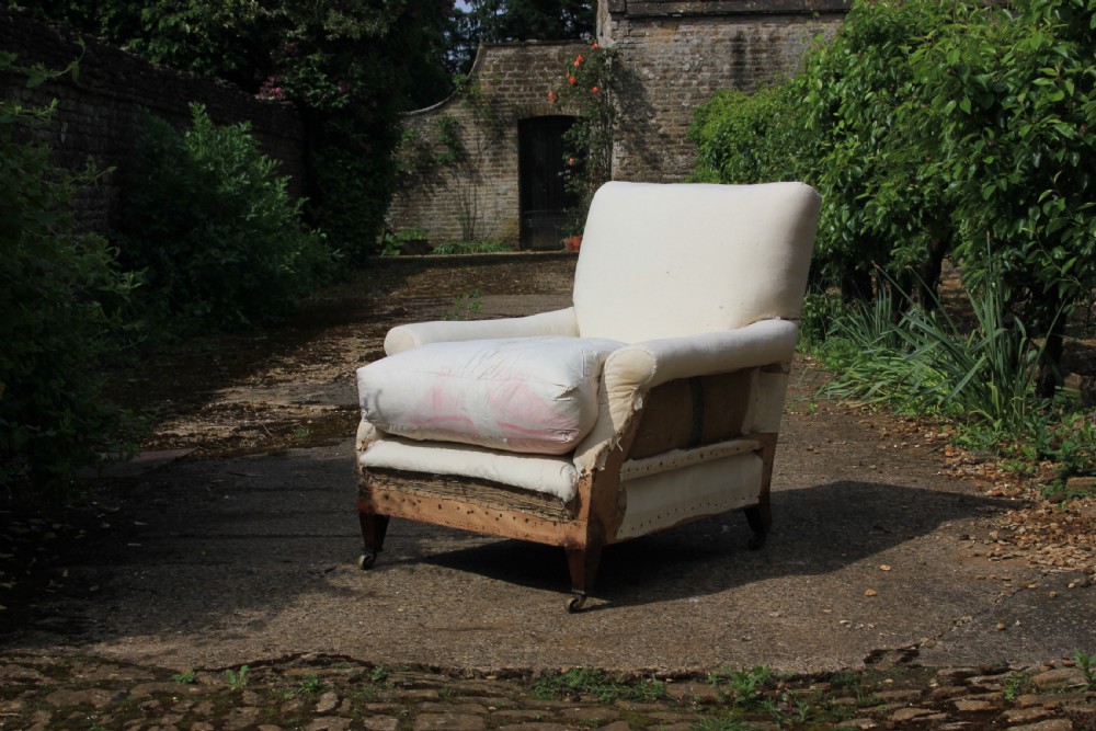 A deep seated armchair