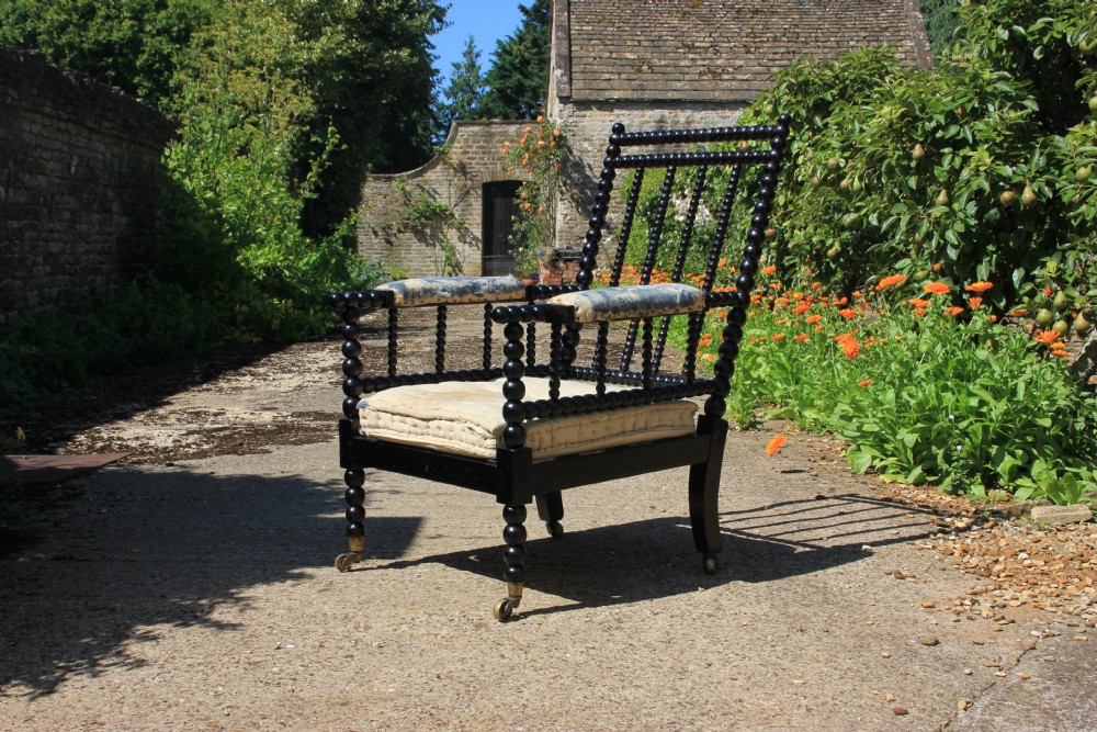 19th century bobbin armchair