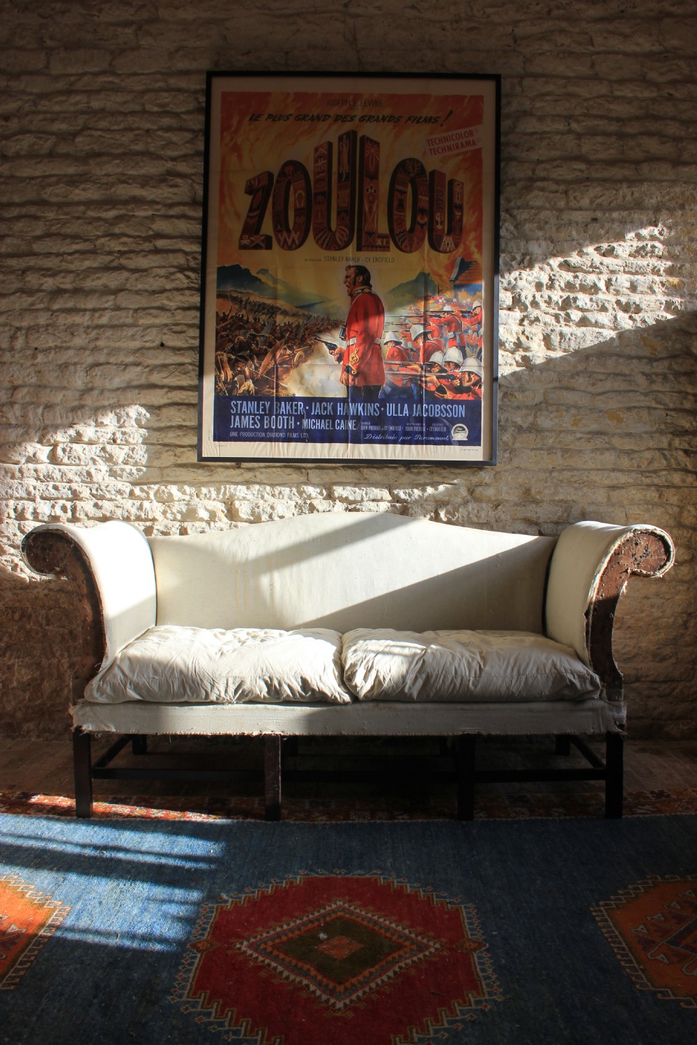 All original, 18th century camel-back sofa