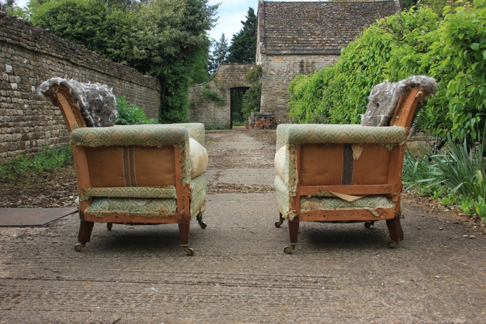 A pair of Howard & sons woodstock armchaira View III