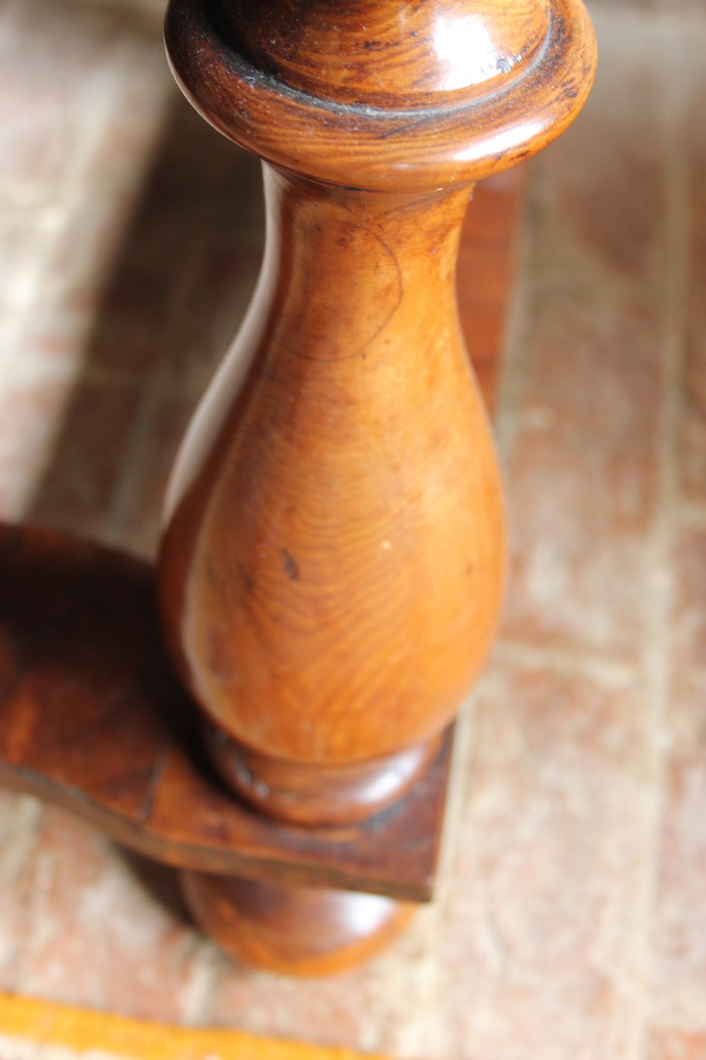Early 18th century Yew wood chest on stand  View III