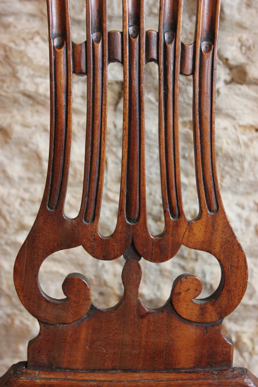 A pair of mahogany, Hepplewhite period hall chairs View II