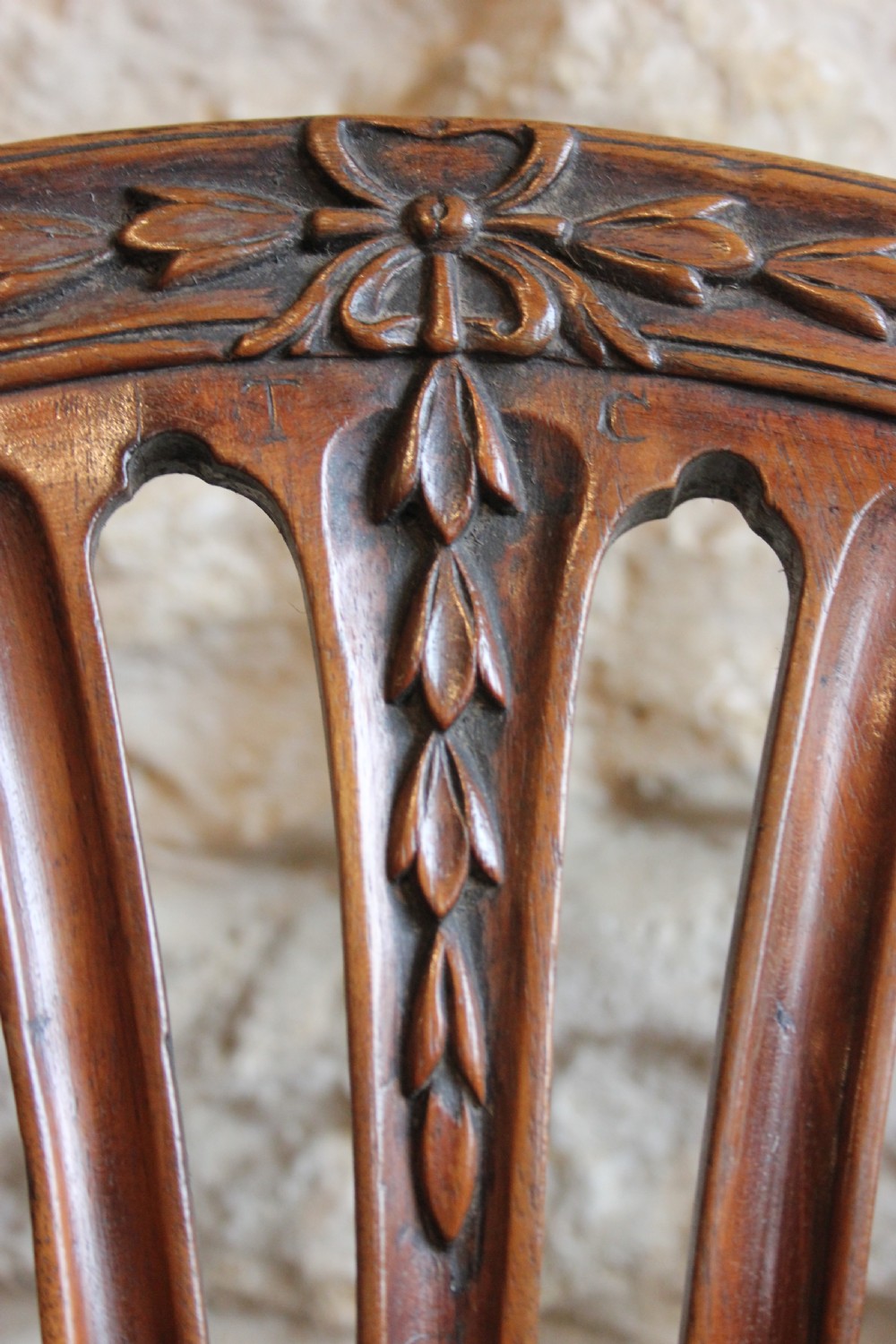 A pair of mahogany, Hepplewhite period hall chairs View III