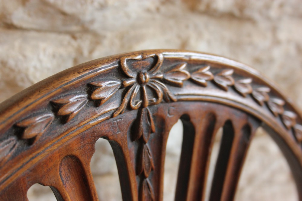 A pair of mahogany, Hepplewhite period hall chairs View V