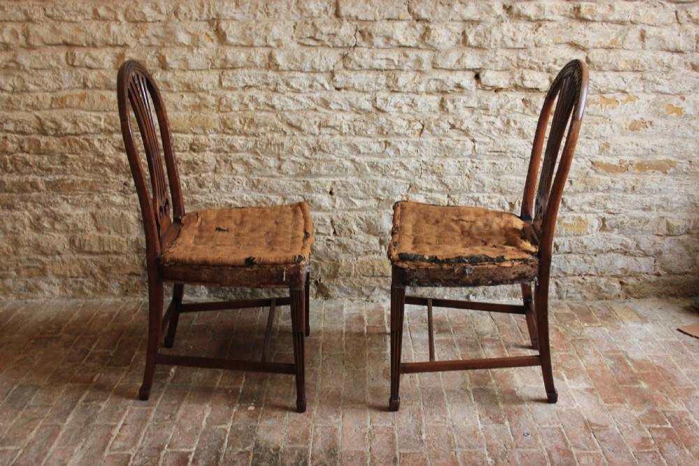 A pair of mahogany, Hepplewhite period hall chairs View VIII