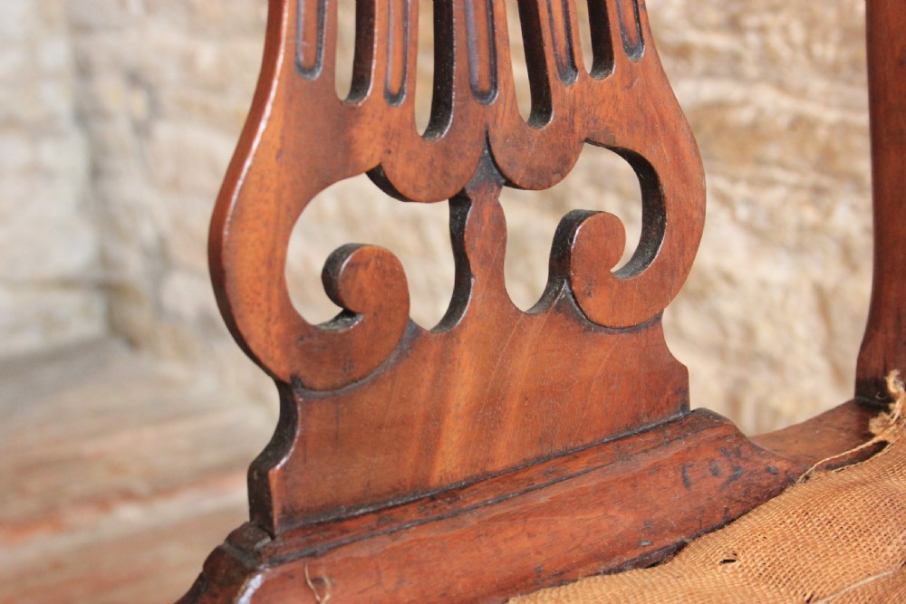 A pair of mahogany, Hepplewhite period hall chairs View IX