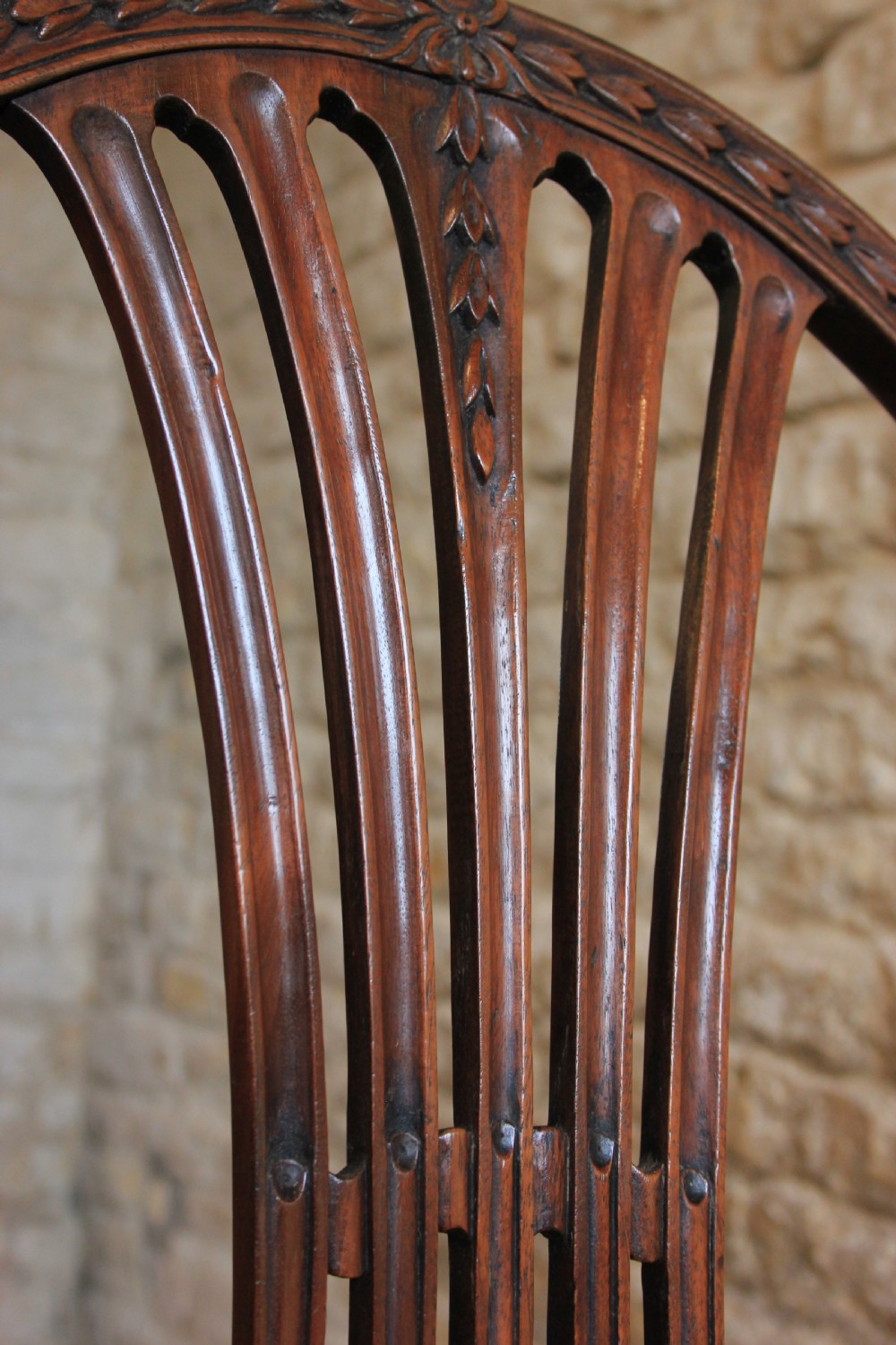 A pair of mahogany, Hepplewhite period hall chairs View XI