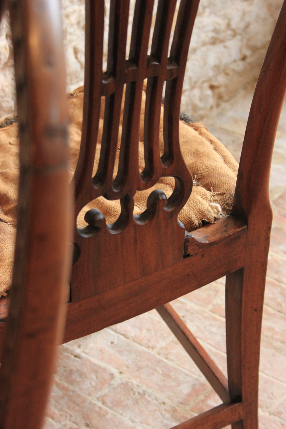 A pair of mahogany, Hepplewhite period hall chairs View XII