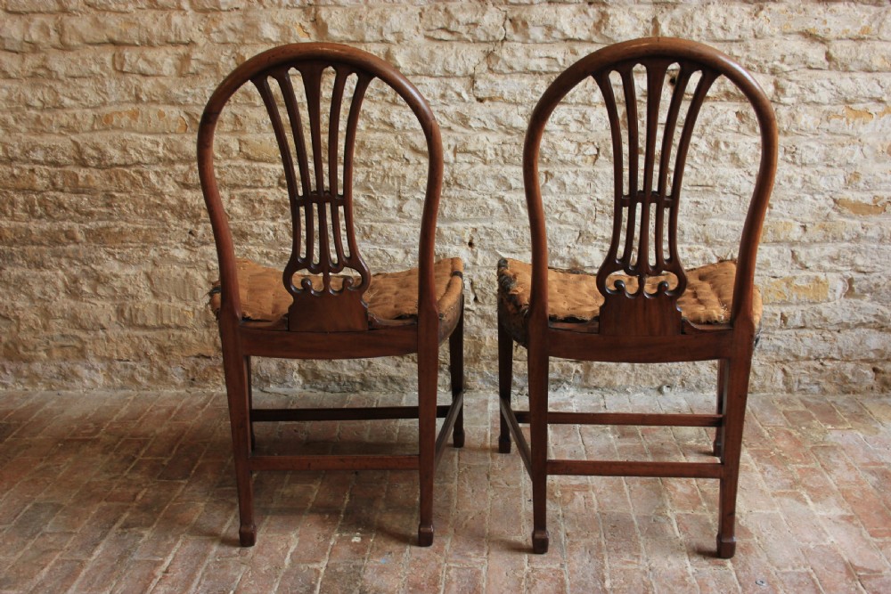 A pair of mahogany, Hepplewhite period hall chairs View XIII