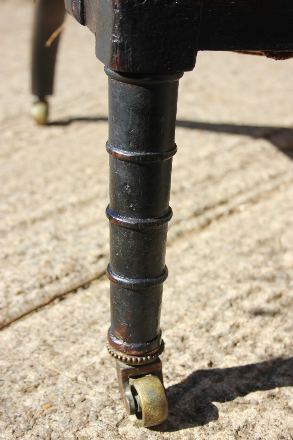 A 19th century Ebonised armchair  View V
