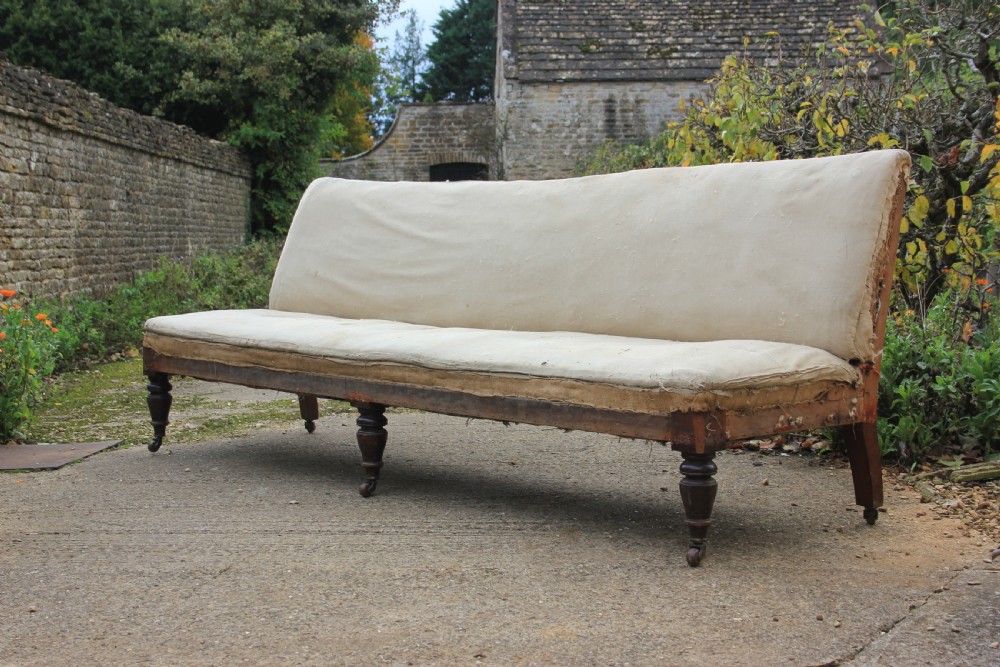 19th century Upholstered hall bench 