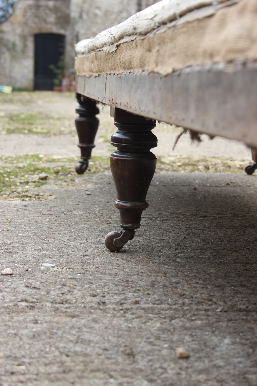19th century Upholstered hall bench  View IV