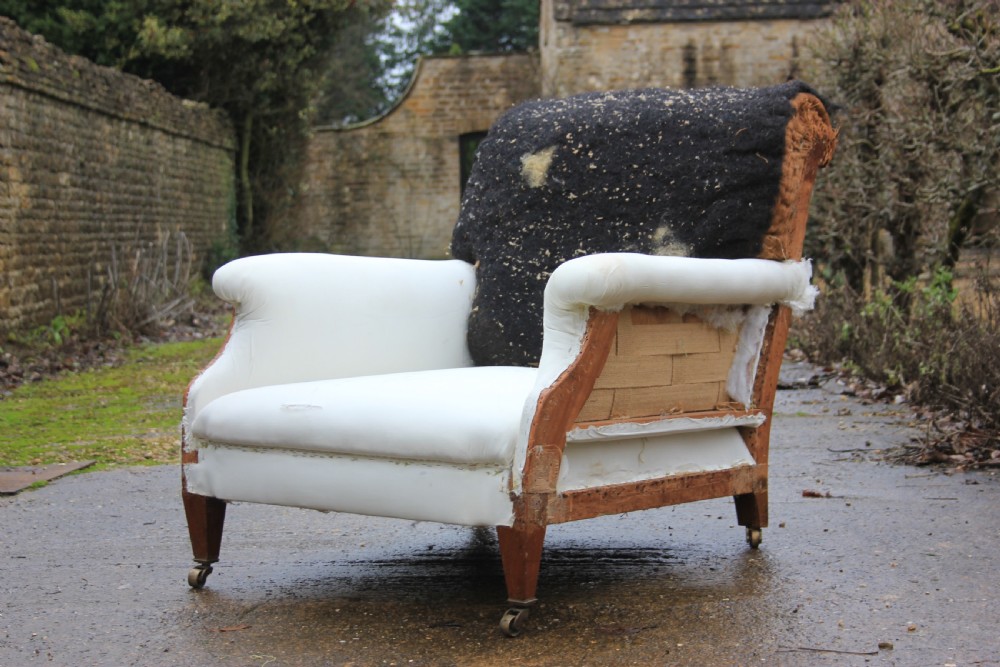 A deep seated flat-arm chair View II