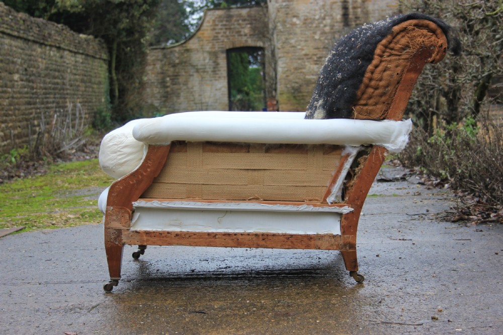 A deep seated flat-arm chair View III