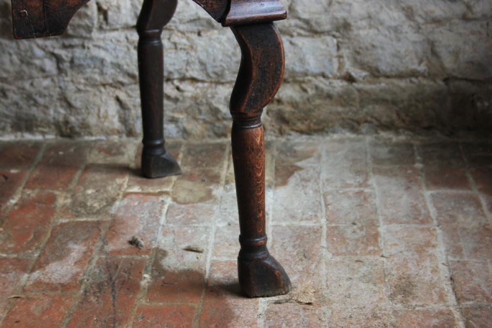 An Unusual 18th century oak lowboy  View V