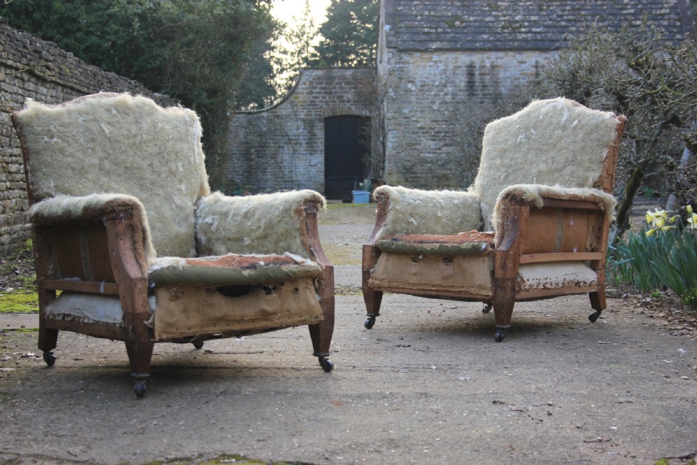 Pair of Howard style armchairs