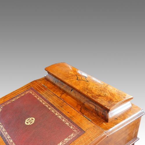 fig 3. Victorian inlaid walnut Davenport desk