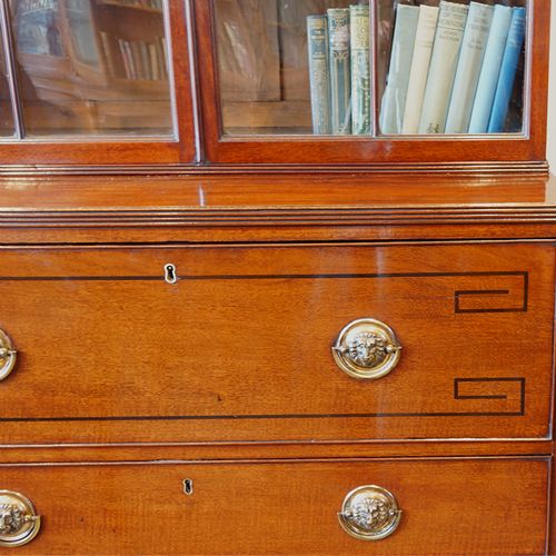 fig 5. Regency inlaid mahogany secretaire bookcase