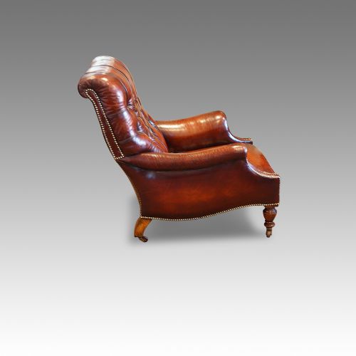 fig 1. Victorian leather reading chair by Shoolbread
