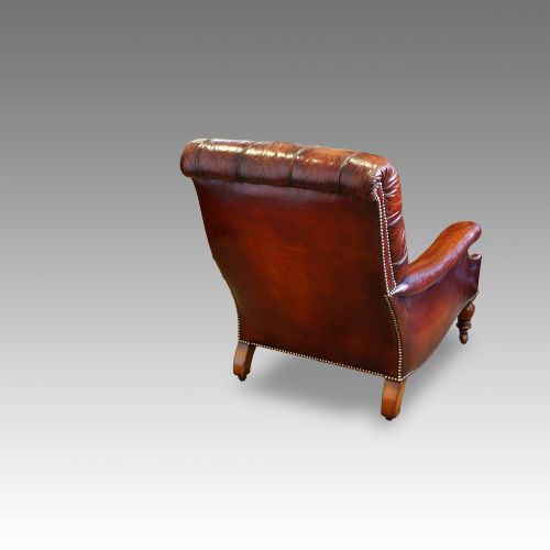 fig 3. Victorian leather reading chair by Shoolbread