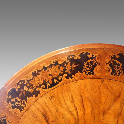 fig 4. Victorian floral marquetry walnut circular table