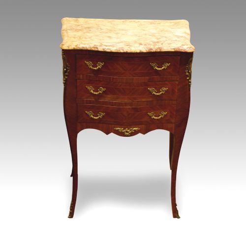 fig 1. Pair of French walnut bedside cabinets