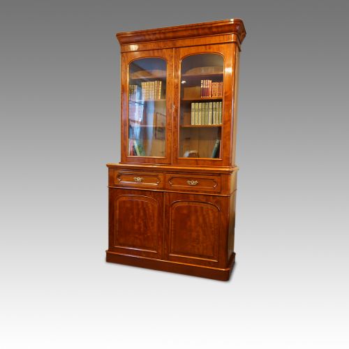 Victorian Mahogany Cabinet Bookcase