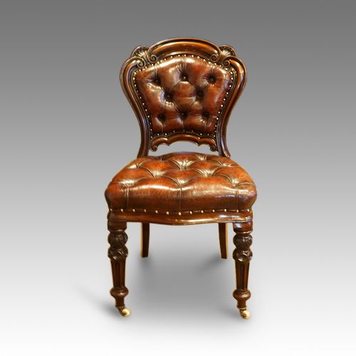 fig 1. Set of 6 Victorian leather chairs