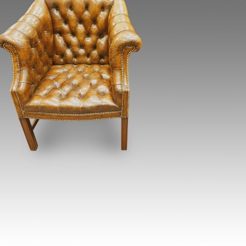 fig 1. Georgian style leather library chair