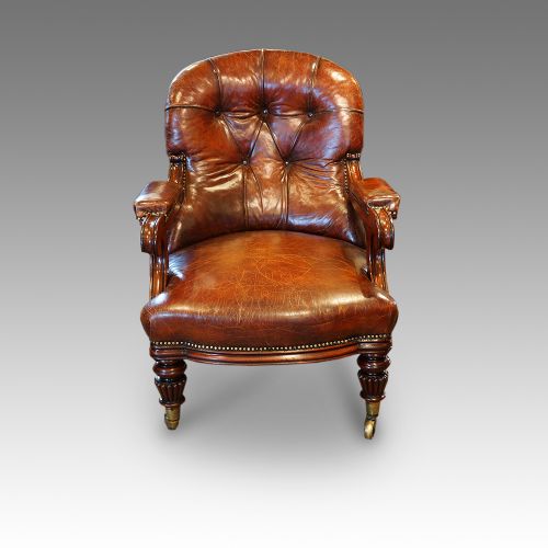 William IV Mahogany Easy Chair