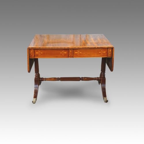 Regency Inlaid Mahogany Sofa Table